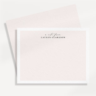 Correspondance Carte de note minimale rose script