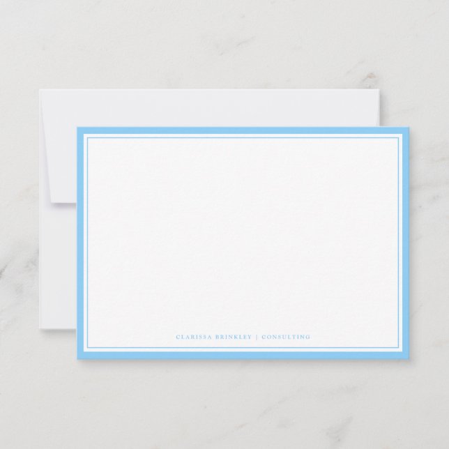 Correspondance Carte de note minimale Sky Blue Flat (Devant)
