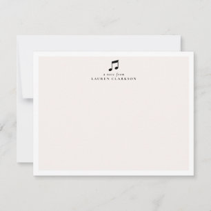 Correspondance Carte de note minimaliste Black Music Note