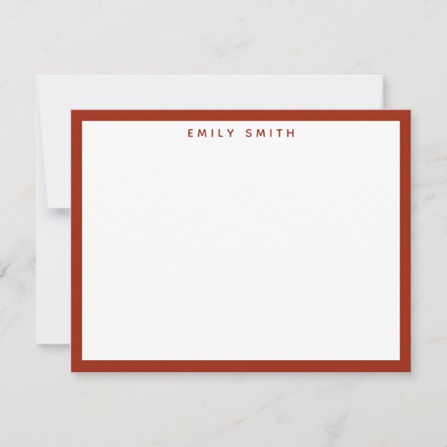 Correspondance Carte de note moderne Red Simple (Devant)
