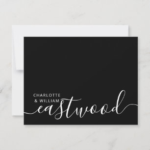 Correspondance Carte de note Monogramme Mariage de nom de couple