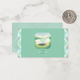 Correspondance Carte de note Monogramme Thème Golf Option plat