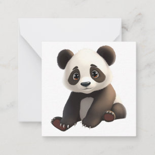 Correspondance Carte de note Panda Cute