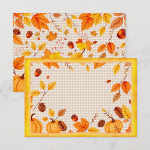 Correspondance Carte de note parfaite pour l'automne