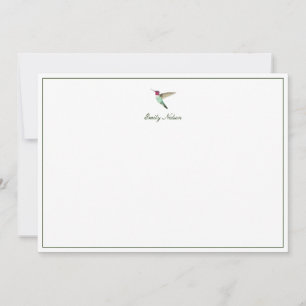 Correspondance Carte de note personnalisée Anna's Hummingbird