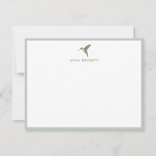 Correspondance Carte de note personnalisée de Colibri d'Allen