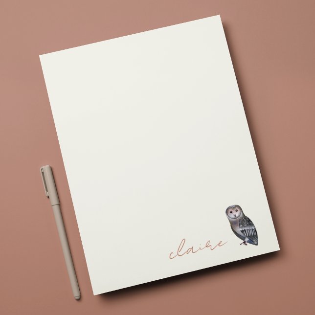 Correspondance Carte de note personnalisée de hibou (Créateur téléchargé)