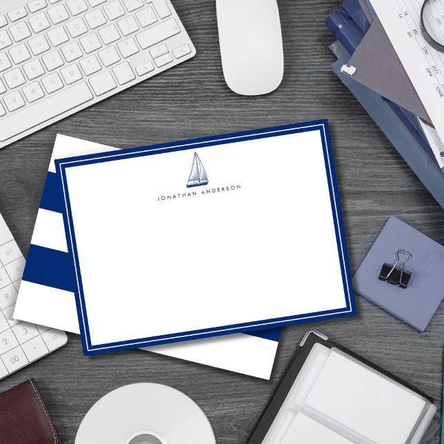 Correspondance Carte de note personnalisée de la marine nautique (Créateur téléchargé)