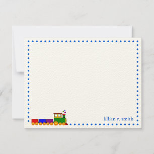 Correspondance Carte de note personnalisée du train coloré
