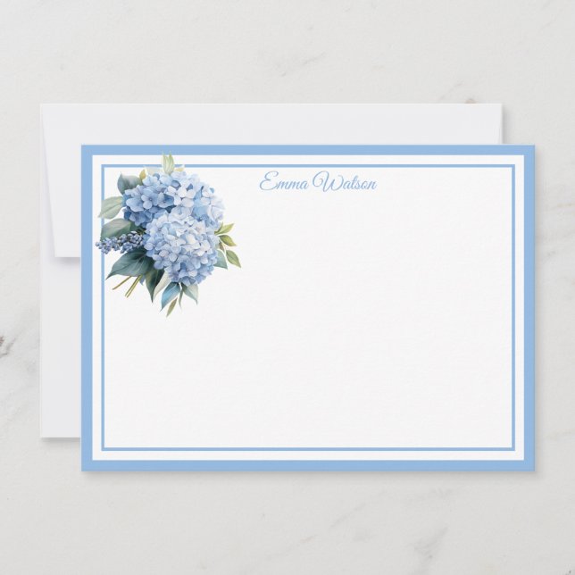 Correspondance Carte de note personnalisée Hydrangea (Devant)