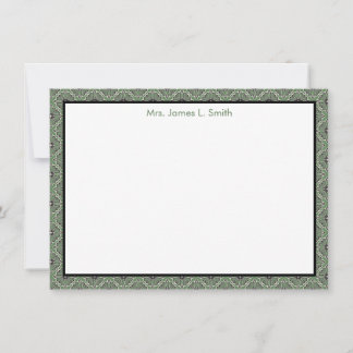 Correspondance Carte de note personnalisée | Papeterie verte et n