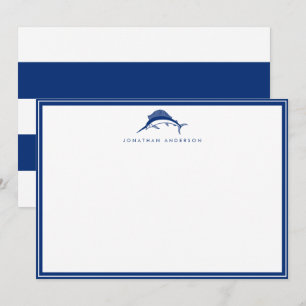 Correspondance Carte de note personnalisée pour espadon de marine