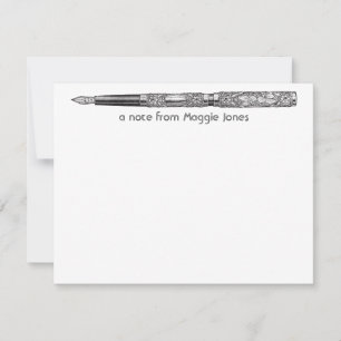 Correspondance Carte de note personnalisée pour stylo vintage