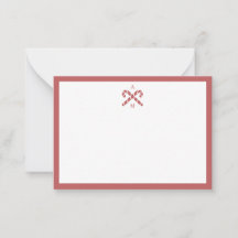 Carte de note personnalisée rouge à l'effigie du b