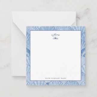 Correspondance Carte de note personnalisée Soft Blue Watercolor S