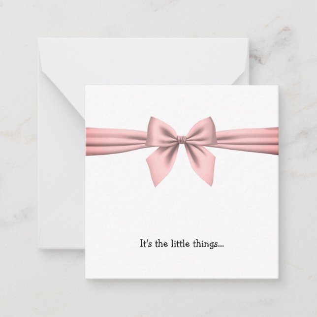 Correspondance Carte de note Pink Bow Mini Merci (Devant)