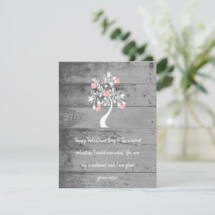 Correspondance Carte de note plat Arbre de Coeurs de Saint Valent