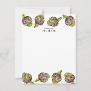 Correspondance Carte de note plat Artichoke