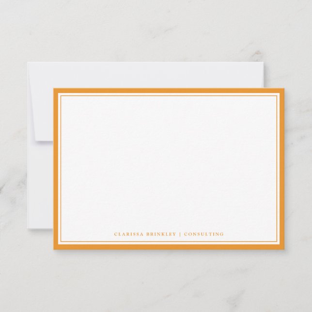 Correspondance Carte de note plat carottée minimale (Devant)