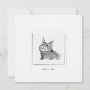 Correspondance Carte de note plat du chat de coton du Maine