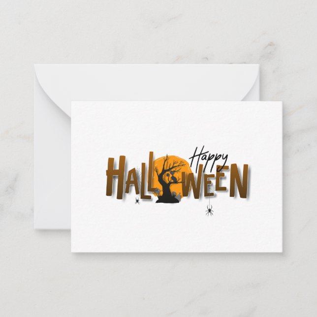 Correspondance Carte de note plat Halloween (Devant)