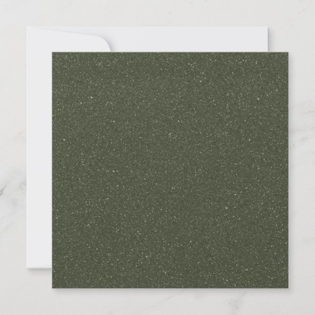 Correspondance Carte de note plat Moss-Green (personnalisée) (Devant)