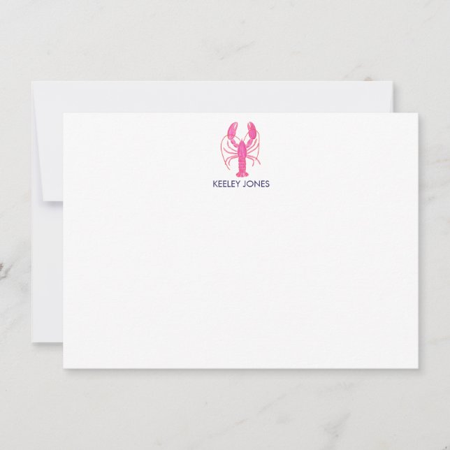 Correspondance Carte de note plat personnalisée Chic Coastal Homa (Devant)