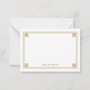 Correspondance Carte de note plat personnalisée vintage bordure