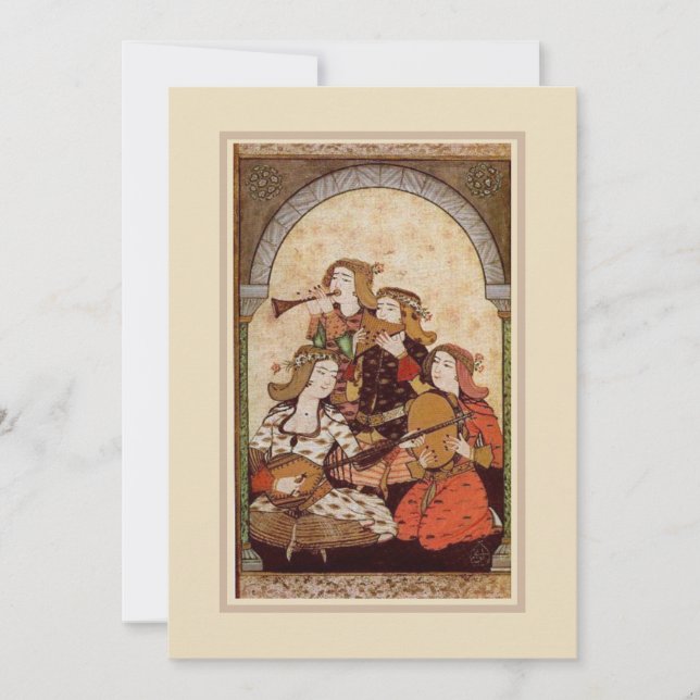 Correspondance Carte de note plat pour la fête (Devant)