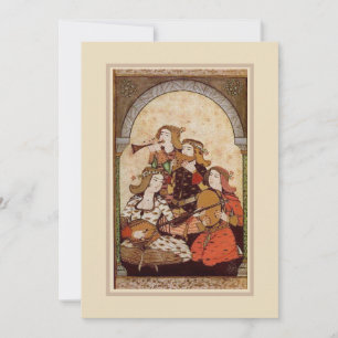 Correspondance Carte de note plat pour la fête