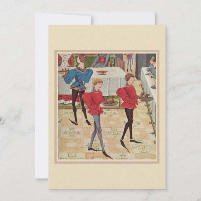 Correspondance Carte de note plat pour la fête médiévale (Devant)