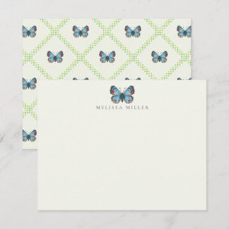 Correspondance Carte de note plat Sonoran Bleu Papillon