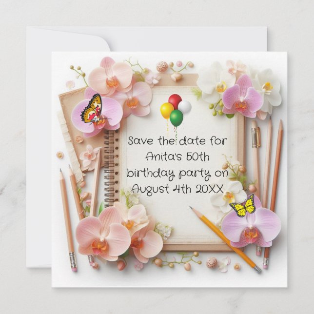 Correspondance Carte de note plate (Devant)