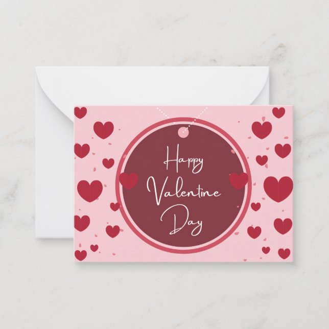 Correspondance Carte de note plate de la Saint-Valentin (Devant)