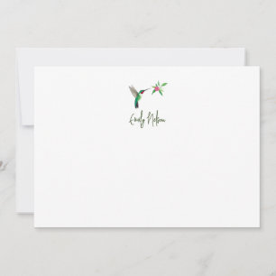 Correspondance Carte de note pour colibri à queue large personnal