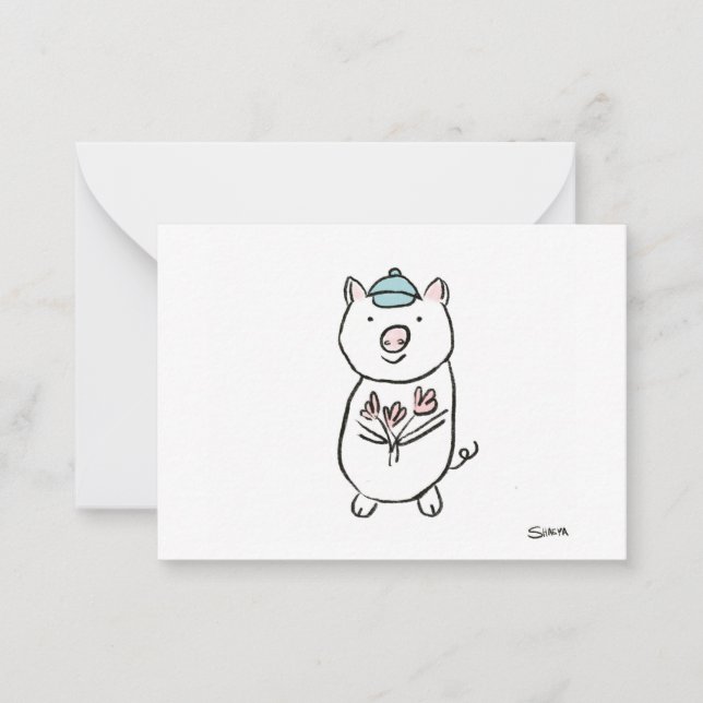Correspondance Carte de note pour porc doux (Devant)