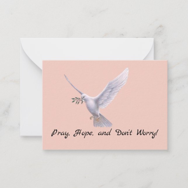 Correspondance Carte de note Pray and Hope (Devant)