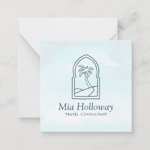 Correspondance Carte de note professionnelle Boho Minimal Palm Tr