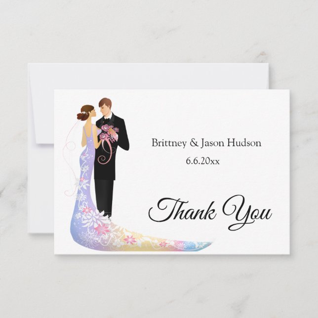 Correspondance Carte de note Remerciements Plat (Devant)