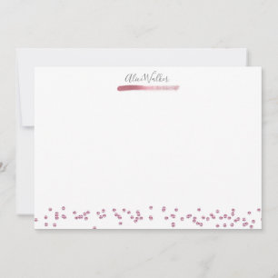 Correspondance Carte de note rose Gold