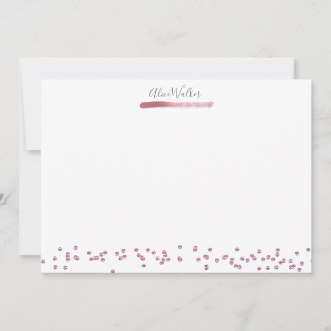 Correspondance Carte de note rose Gold (Devant)