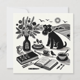 Correspondance Carte de note Schnauzer moyen