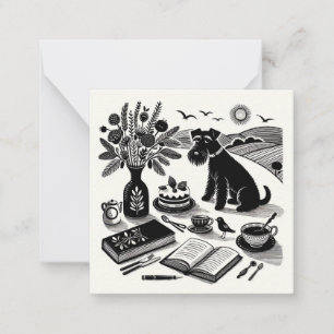 Correspondance Carte de note Schnauzer Small