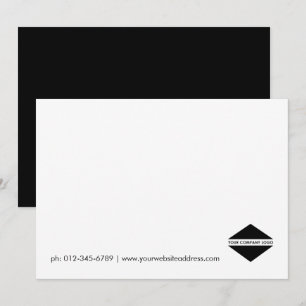 Correspondance Carte de note simple et élégante du logo personnal