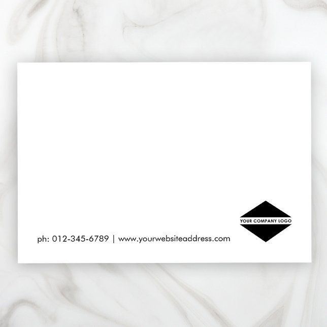 Correspondance Carte de note simple et élégante du logo personnal (Stylishly Personalize with Your Custom Logo and Business Contact Details.)