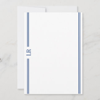 Correspondance Carte de note simple et plate Monogramme #3