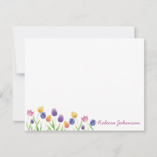 Correspondance Carte de note Tulip personnalisée
