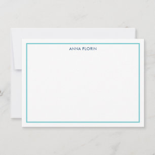 Correspondance Carte de note Turquoise frontière simple