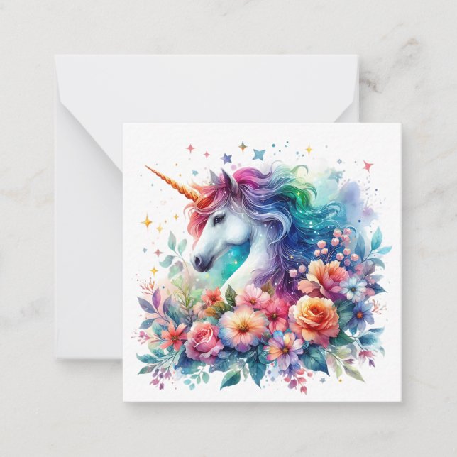 Correspondance Carte de note Unicorn (Devant)