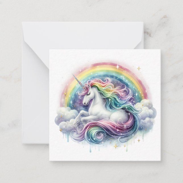 Correspondance Carte de note Unicorn (Devant)